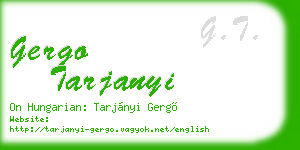 gergo tarjanyi business card