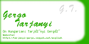 gergo tarjanyi business card